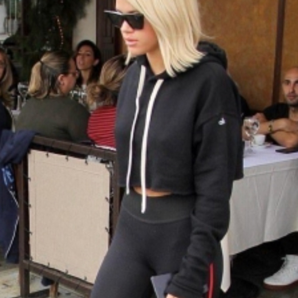 ALO yoga crop hoodie as seen on Sofia Richie!